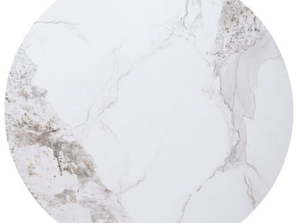 Quincy - Round Dining Table - White Marble