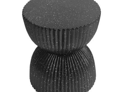 Side Table With Speckled Ribbed Texture