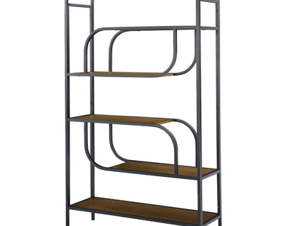 Geometric Bookcase / Display Rack - Black / Brown