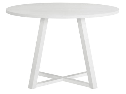 Edo - 5 Piece Dining Set, Trestle Dining Table With 4 Windsor Chairs - White