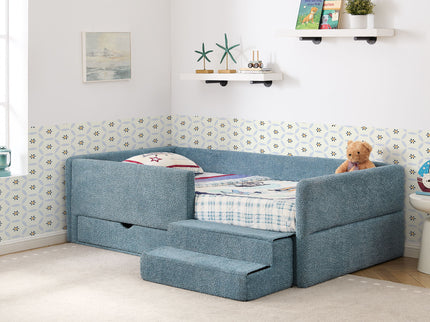 Safe Kids Bed With Guardrails And Storage