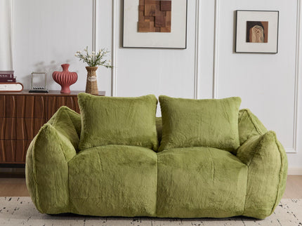 Giant Bean Bag Couch, Ultra Soft Fluffy Loveseat For Living Room
