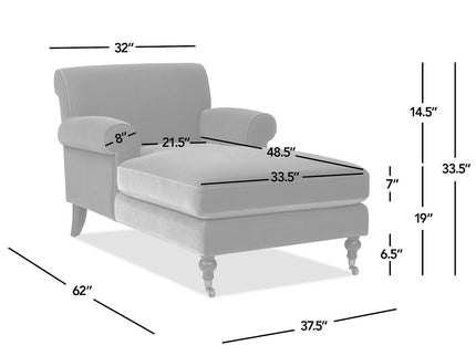 Alana Lawson - Chaise Lounge Chair - Olive Green