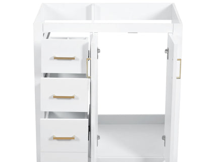 Retro Style Bathroom Vanity With 3 Drawers & Soft-Closing Doors