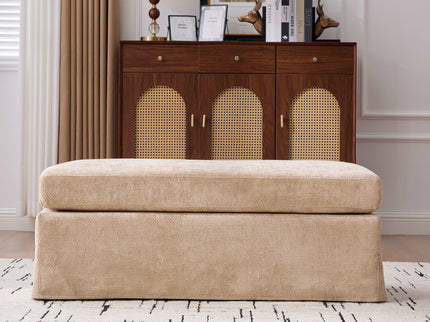 Ottoman Foot Stool With Metal Legs