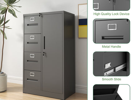 Storage Vertical Filing Cabinet With Lock