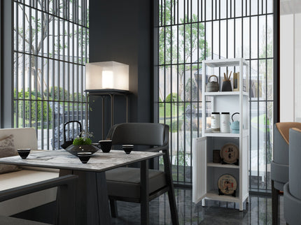Storage Cabinet With Tall Tower, Multifunctional For Bathroom