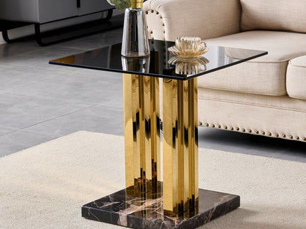 Side Table - Gray / Gold