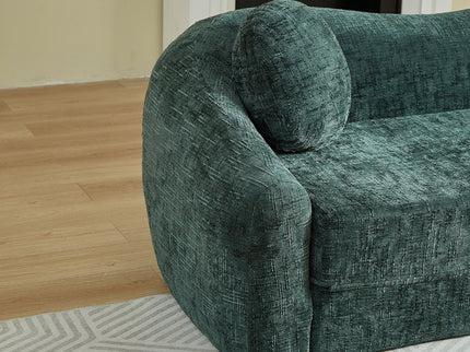 Curved Convertible Sofa, 2 In 1 Frameless Folding Sofa Bed With Pull Out Base And Deep Seat