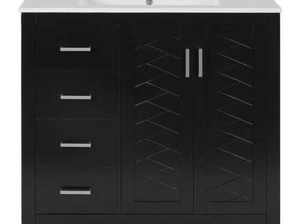 Bathroom Vanity With Sink Combo, Storage Cabinet, Freestanding Set With 3 Drawers & Soft Closing Doors