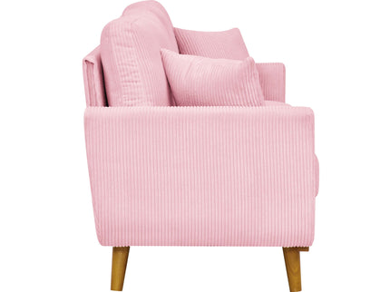 Upholstered Loveseat With Arms And Pillows