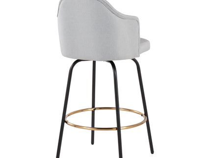 Ahoy - Contemporary Fixed Height Counter Stool Round Footrest (Set of 2)