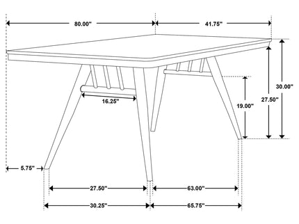 Wes - Rectangular Dining Table - Walnut