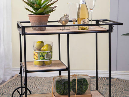 Shelf With Wheel - Black / Brown
