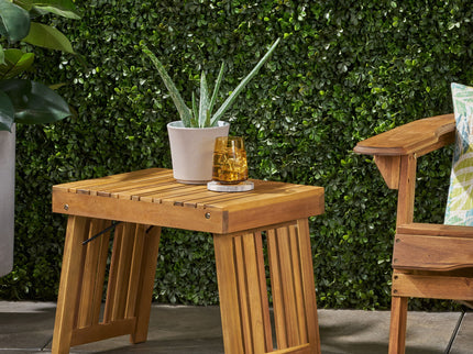 Temptation - Outdoor Foldable Side Table With Slat Design