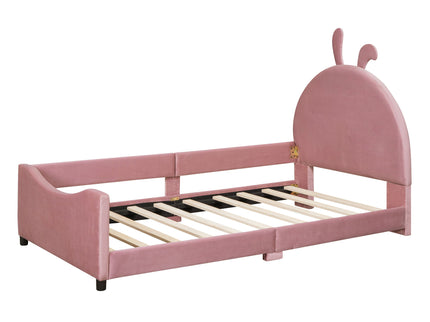 Upholstered Daybed With Rabbit Ear Shaped Headboard