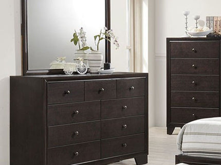 1 Piece Dresser With 9 Drawers - Brown