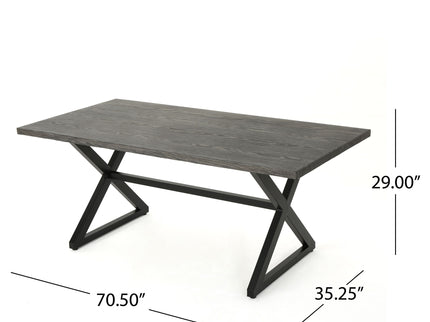 Rolando - Outdoor Aluminum Dining Table With Steel Frame