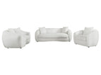 White / 3 Pc. Sofa, Loveseat, Chair