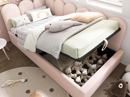 Upholstered Daybed With Metal Slatted Base