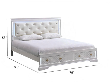 Verona - Bed With LED Accent Lighting, 2 Drawers