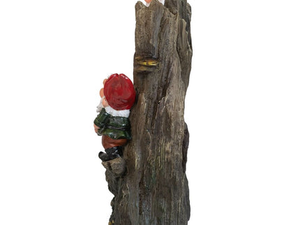 Decorative Woodland Gnome Water Fountain With LED Light - Brown