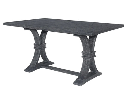 Devingo - Extendable Dining Table Rustic Style - Gray