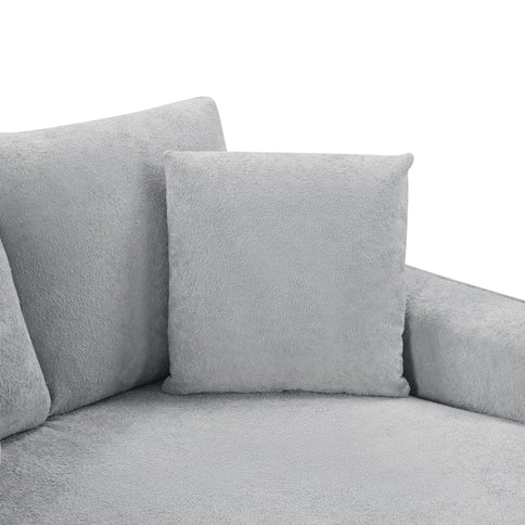 Modern Chaise Sofa With Hidden Storage For Living Room