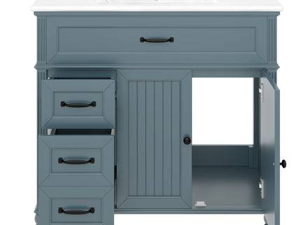 Bathroom Vanity With Sink, Freestanding Cabinet & Drawers