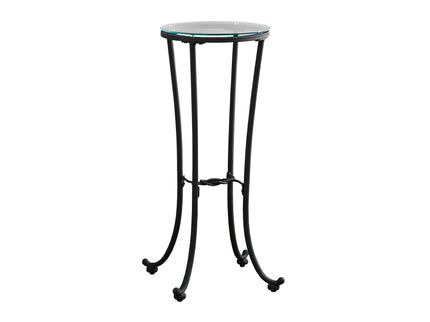 Accent Side Table, Plant Stand, Round, Contemporary & Modern - Black