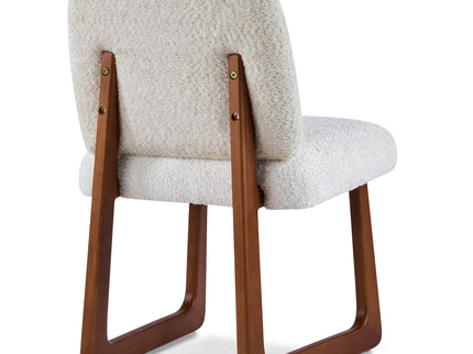 Dining Chair With Curved Legs (Set of 2) - Beige / Brown