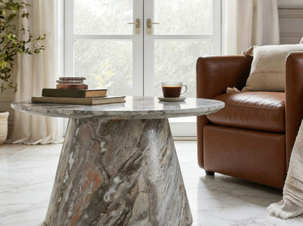 Circular Coffee Table With Adjustable Feet