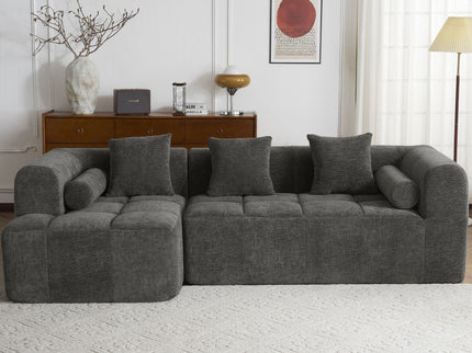 Sectional Free Combined Sofa With 2 Side Pockets
