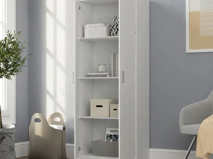 Alara - Height Simplistic Double Door Storage Cabinet - White