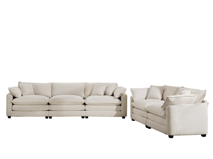 Elegant Oversized Sectional Sofa Set With Deep Seats And Flexible Layout