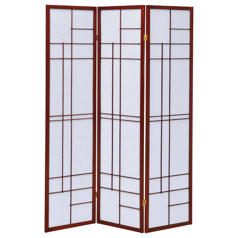 Colby - 3-Panel Folding Floor Screen - Brown / White