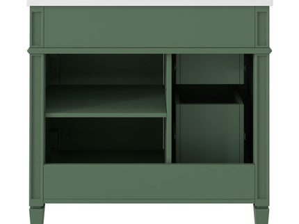 Bathroom Vanity With Top Sink, Storage Cabinet With 2 Drawers, Tip Out Drawer