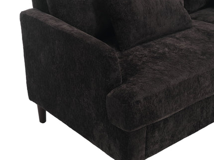 Mid Century Modern Fabric Loveseat Sofa, 2 Seat Upholstered Couch