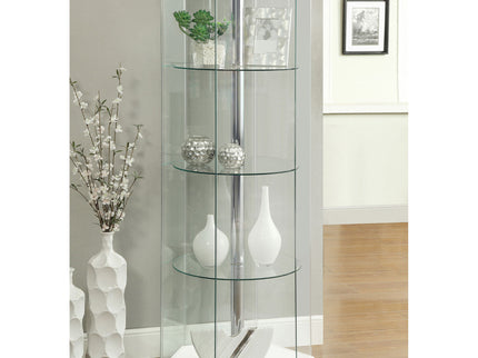 Tenley - 4 Shelf Curio Cabinet With Hexagonal Design
