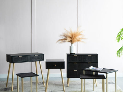 Side Tables (Set of 3) - Black / Gold