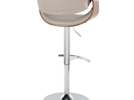 Symphony - Mid Century Modern Adjustable Barstool & Swivel With Rounded T Footrest (Set of 2)