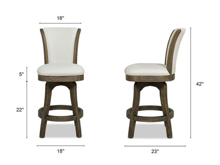 Henry - Armless Swivel Counter Height Bar Stool