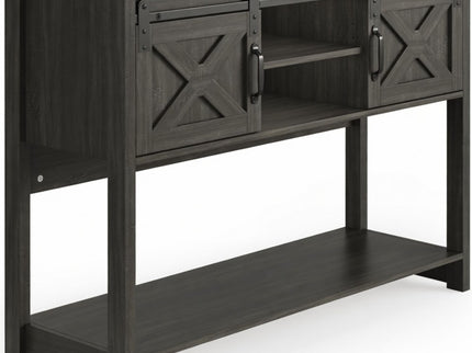 Farmhouse Entryway Table With Sliding Barn Door