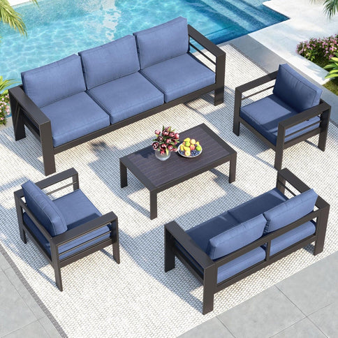 Outdoor Patio Set, All-Weather, Thick Cushions