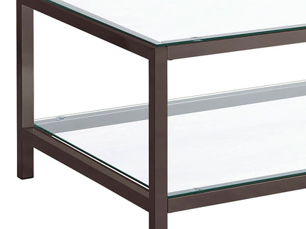 Natasha - 1 Shelf Coffee Table - Nickel