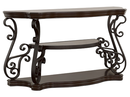 Gretta - Merlot 2 Shelf Sofa Console Table - Brown