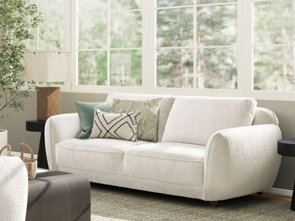 Sharon - Puffy Arm Sofa - Alpaca Off-White