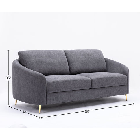 Yuina - 3 Pieces Living Room Set - Gray