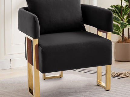 Modern Classic Design Decorative Chair Teddy Fleece Upholstered And Metal Foot