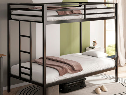 Adam - Twin Over Twin Bunk Bed - Black